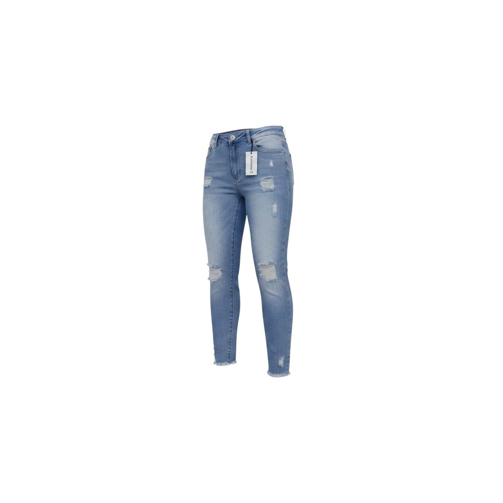 Bamboo Skinny Jeans Womens 15 Blue New Distressed Rayon Blend R/H4771